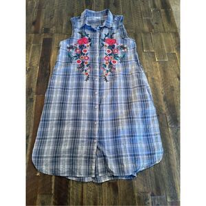 Anthropologie Kyla Seo Dress Women med Boho Hippy Floral Embroider Katie Festiva